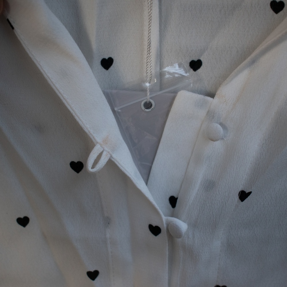 NWT Rails Sloan Tie Front Blouse Hearts Size XS - Picture 7 of 9